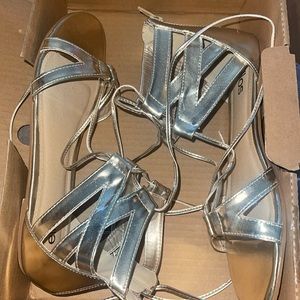 Ellos Gold Laced Sandals